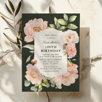 Aniversário de 100 anos Just Blush Floral