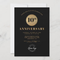 Aniversário de 10 anos da empresa com brilho doura