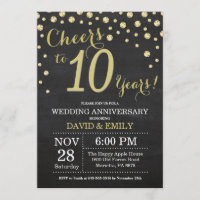 Aniversário de 10 anos de Casamento Quadro Negro e