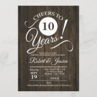 Aniversário de 10 anos de casamento rústico com pa