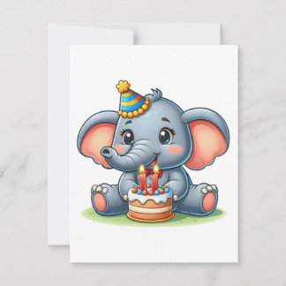 Convite Aniversário de 11 anos do Elefante Fofo