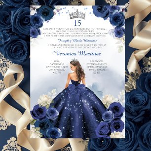 Convite Aniversário de 15 Anos da Princesa Espanhola Azul