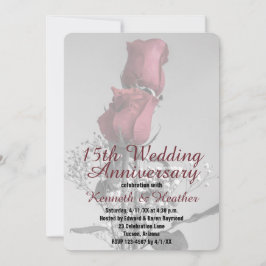 Convite Aniversário de 15 anos de Casamento Fotografia de 