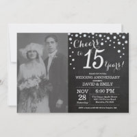 Aniversário de 15 anos de Casamento Quadro Negro P