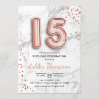 Aniversário de 15 - Efeito Marble dos Balões Doura