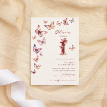 Aniversário de 1 ano Boho Butterfly