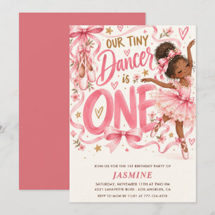 Convite Aniversário de 1 ano da Bailarina Afro-Americana