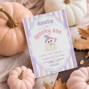 Convite Aniversário de 1 ano da Garota Fantasma Pastel Ass