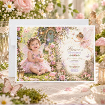 Aniversário de 1 ano da menina Fada Jardim Floral