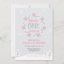 Aniversário de 1 ano da Menina Winter Onederland