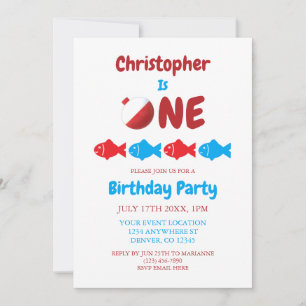 Convite Aniversário de 1 ano de pesca