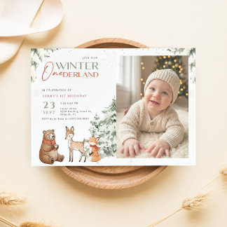 Convite Aniversário de 1 ano do Animal Winter Onederland K