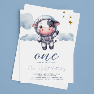 Convite Aniversário de 1 ano do Astronauta Bezerrinho