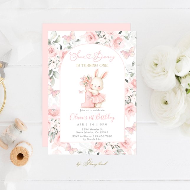 Convite Aniversário de 1 ano do Bunny (Criador carregado)