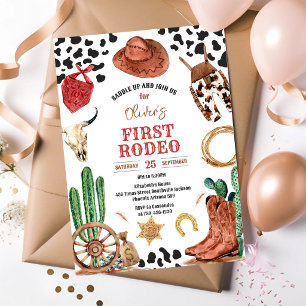 Convite Aniversário de 1 ano do Cowboy no Primeiro Rodeio