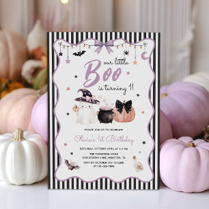 Convite Aniversário de 1 ano do Little Boo Halloween Ghost