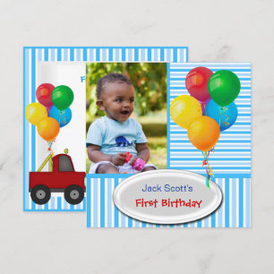 Convite Aniversário de 1 ano do Menino Colorido
