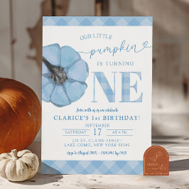 Convite Aniversário de 1 ano do Menino da Abóbora Preppy X