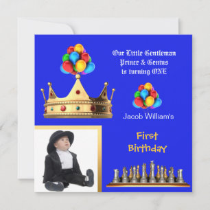 Convite Aniversário de 1 Ano do Menino Primeiro Cavalheiro
