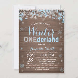 Convite Aniversário de 1 ano do Menino Winter Onederland B