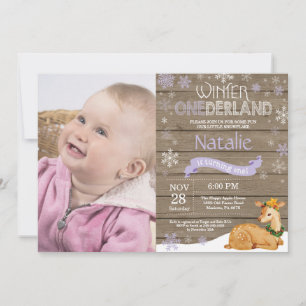 Convite Aniversário de 1 ano do Onederland de Inverno Rúst