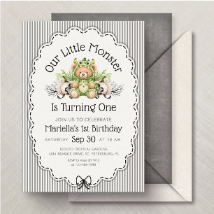 Convite Aniversário de 1 ano do Pequeno Monstro no Hallowe