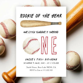 Convite Aniversário de 1 ano do Rookie of the Year Basebal