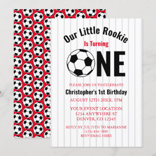 Convite Aniversário de 1 ano do Rookie Soccer