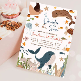 Convite Aniversário de 1 ano do Tubarão Baleia Um do Mar V