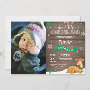 Convite Aniversário de 1 ano do Veado Onederland de Invern