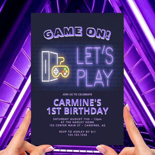Convite Aniversário de 1 ano do Video Game On Neon (Criador carregado)