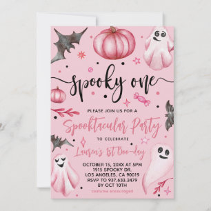 Convite Aniversário de 1 ano no Halloween Assustador
