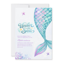 Aniversário de 1 ano Oneder a Mermaid Under the Se