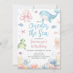 Convite Aniversário de 1 ano Oneder the Sea