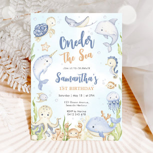 Convite Aniversário de 1 ano Oneder The Sea