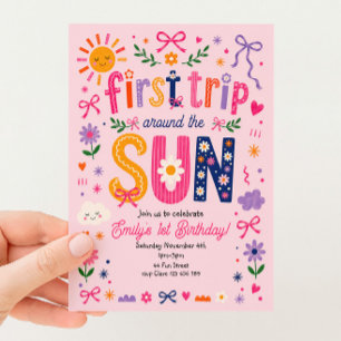 Convite Aniversário de 1 ano primeira volta ao sol