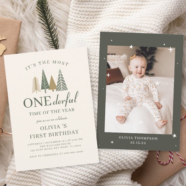 Convite Aniversário de 1 ano Winter Onederland (Criador carregado)