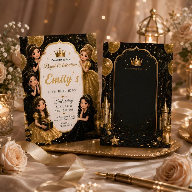 Convite Aniversário de 20 anos da Princesa Real (Criador carregado)