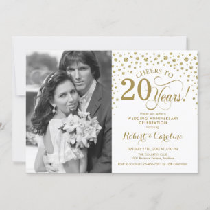 Convite Aniversário de 20 anos de Casamento com Foto - Dou