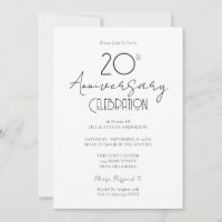 Aniversário de 20 anos de Casamento Elegante Rascu