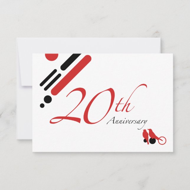 Convite Aniversário de 20 anos (mod birds) (Frente)
