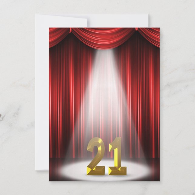 Convite aniversário de 21 anos (Frente)