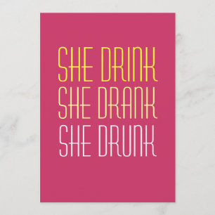 Convite aniversário de 21 anos - Bebado de bebidas