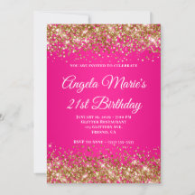 Aniversário de 21 anos com Brilho Dourado e Rosa Q