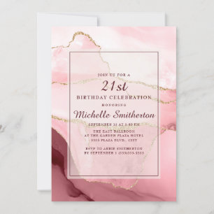 Convite aniversário de 21 anos de Ágora Marble Dourado R