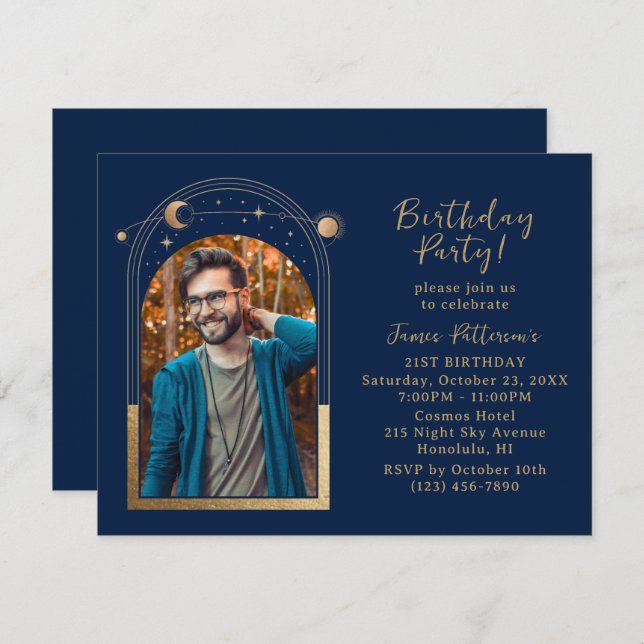 Convite aniversário de 21 anos do Partido Celestial Foto A (Frente/Verso)