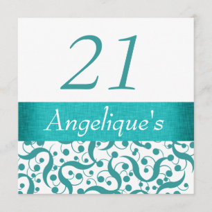 Convite Aniversário de 21 anos elegante celebração de qual