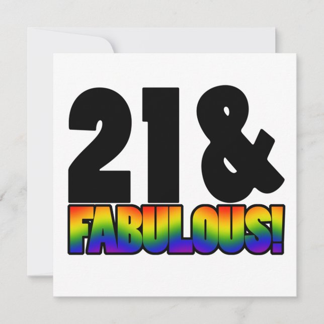 Convite Aniversário de 21 anos Gay fabuloso (Frente)