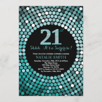 aniversário de 21 anos preto e brilhante surpresa