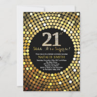 Aniversário de 21 anos preto surpreendido e brilha